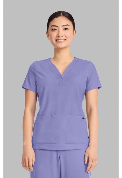 Quest HH751 Women's 3-Pocket Y-Neck Scrub Top image 1
