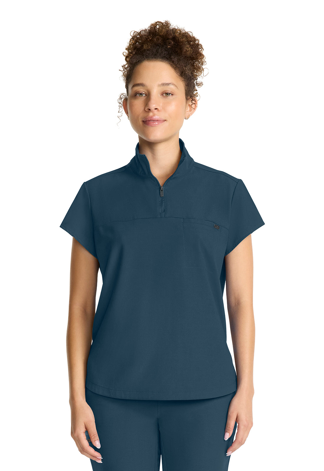 HH Quest HH752 Women's Partial Zip Stand Collar Top Caribbean Image