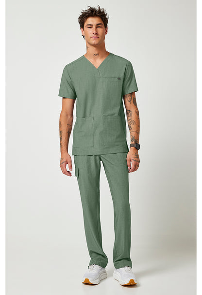 Quest HH753 Men's V-Neck Scrub Top Acadia Green