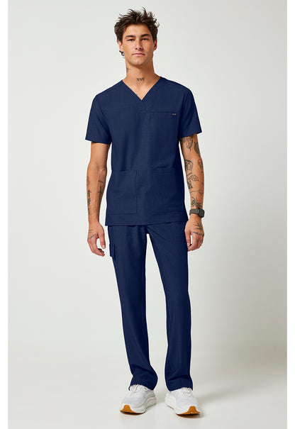 Quest HH753 Men's V-Neck Scrub Top Navy
