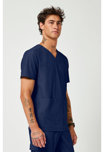 Quest HH753 Men's V-Neck Scrub Top Navy