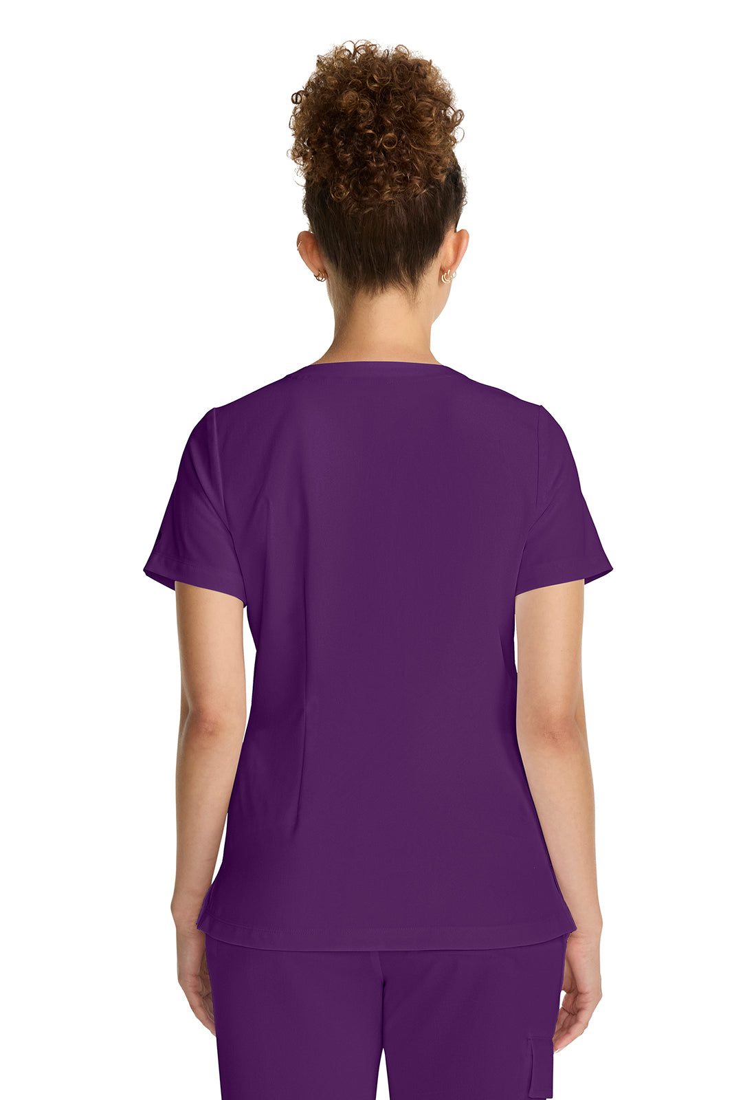Quest HH755 Women's Tuck-in V-Neck Scrub Top Eggplant