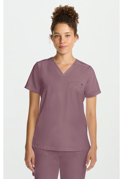 Quest HH755 Women's Tuck-in V-Neck Scrub Top Elderberry