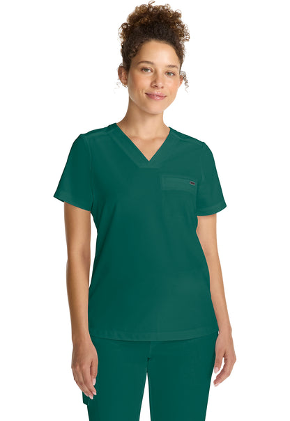 Quest HH755 Women's Tuck-in V-Neck Scrub Top Hunter