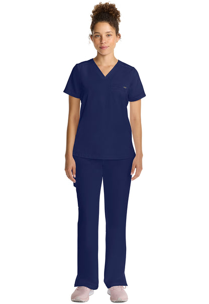 Quest HH755 Women's Tuck-in V-Neck Scrub Top Navy