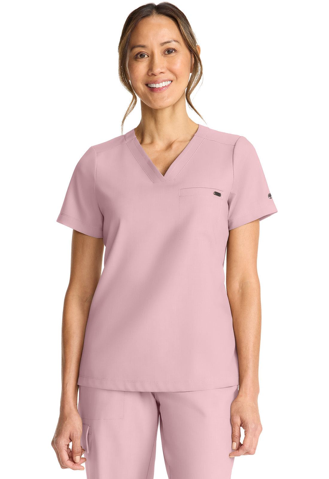 HH Quest HH755 Women's Tuck-in V-Neck Top Pink Pearl Image
