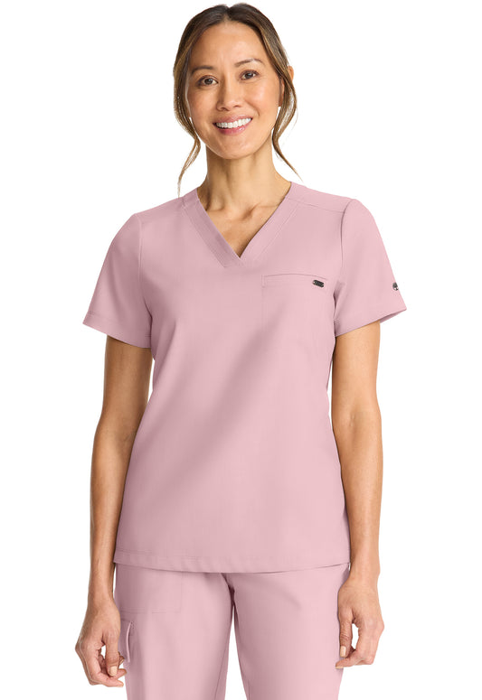 HH Quest HH755 Women's Tuck-in V-Neck Top Pink Pearl Image