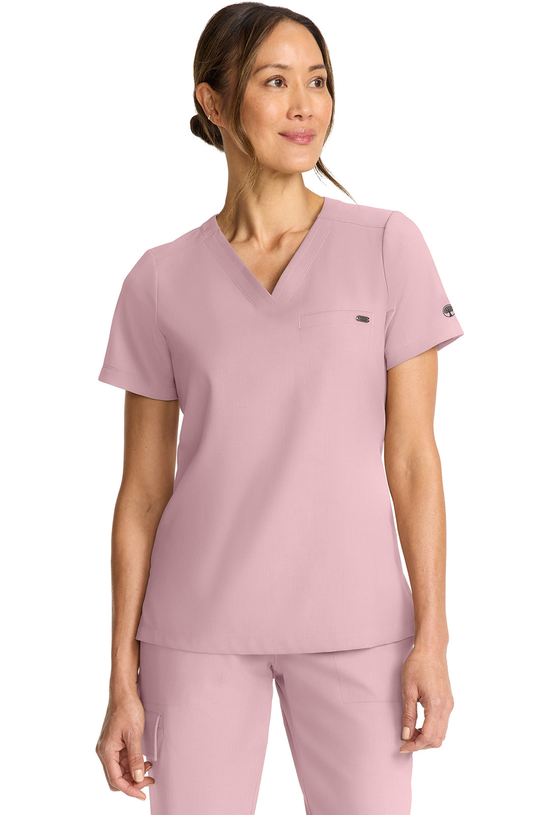 HH Quest HH755 Women's Tuck-in V-Neck Top Pink Pearl Image