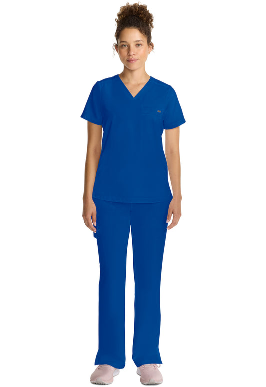 Quest HH755 Women's Tuck-in V-Neck Scrub Top Royal