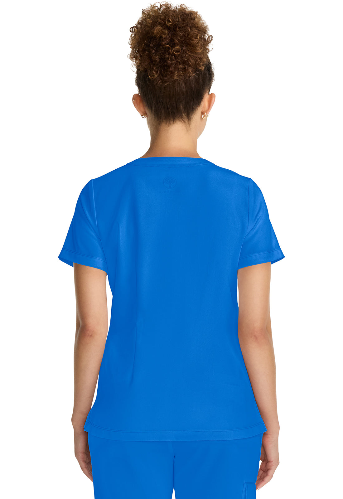 Healing Hands Model Image Women's Tuck-in V-Neck Top In Color Royal Image 3