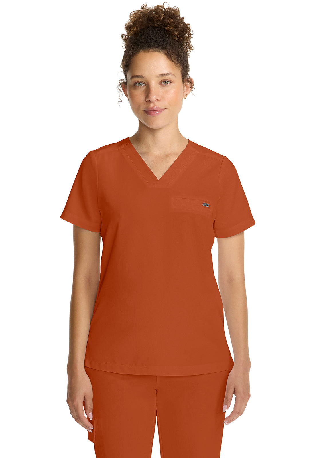 Quest HH755 Women's Tuck-in V-Neck Scrub Top Warm Sunrise