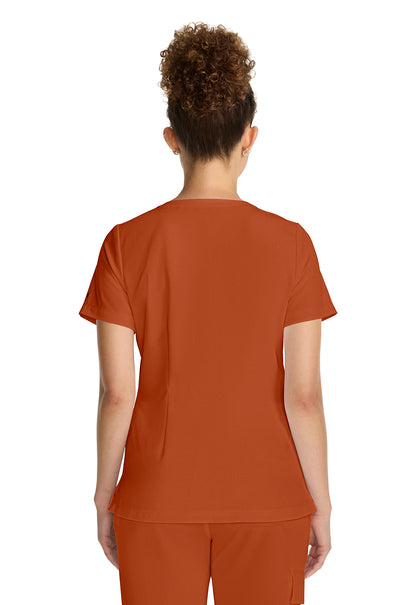 Quest HH755 Women's Tuck-in V-Neck Scrub Top Warm Sunrise