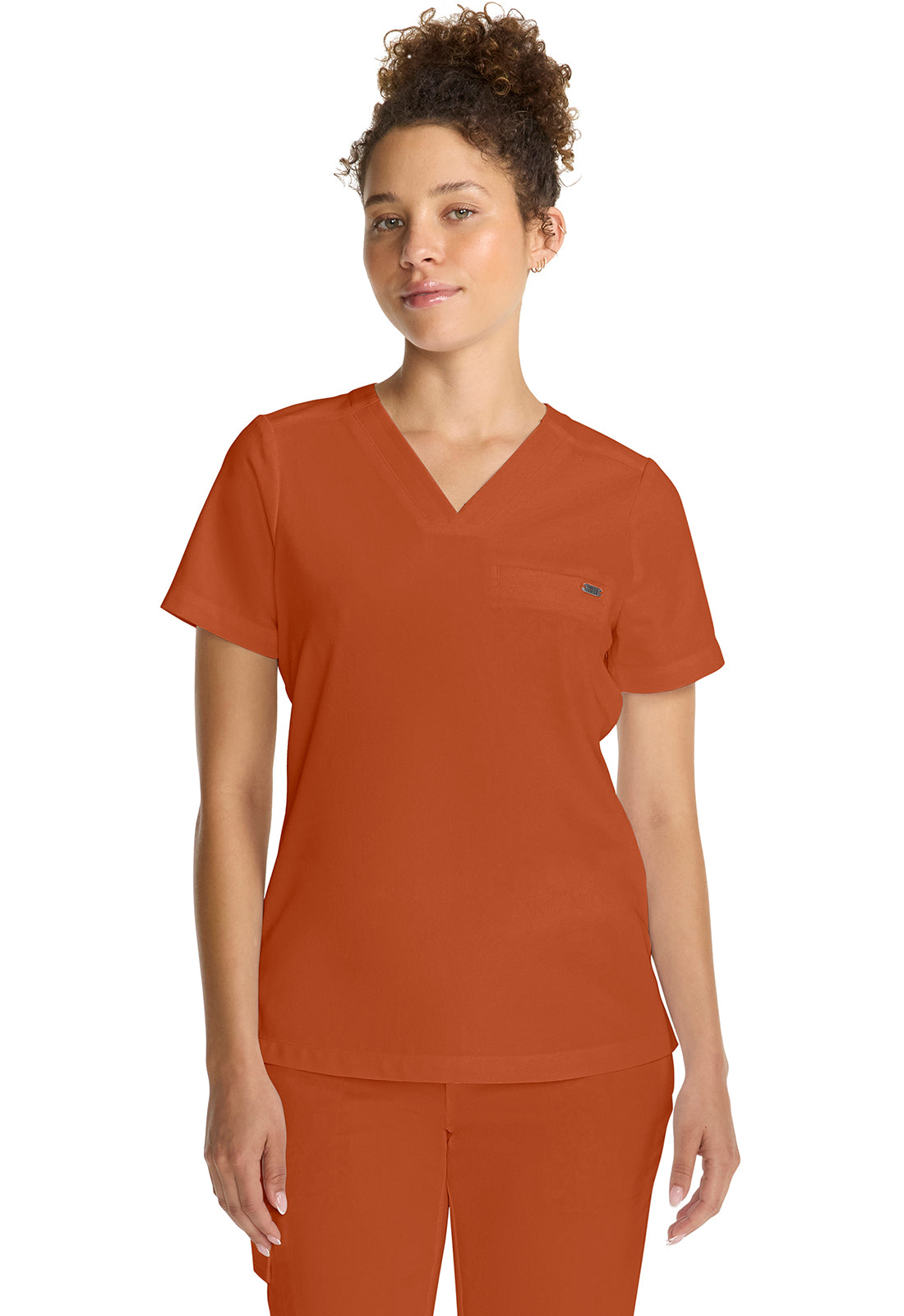Quest HH755 Women's Tuck-in V-Neck Scrub Top Warm Sunrise