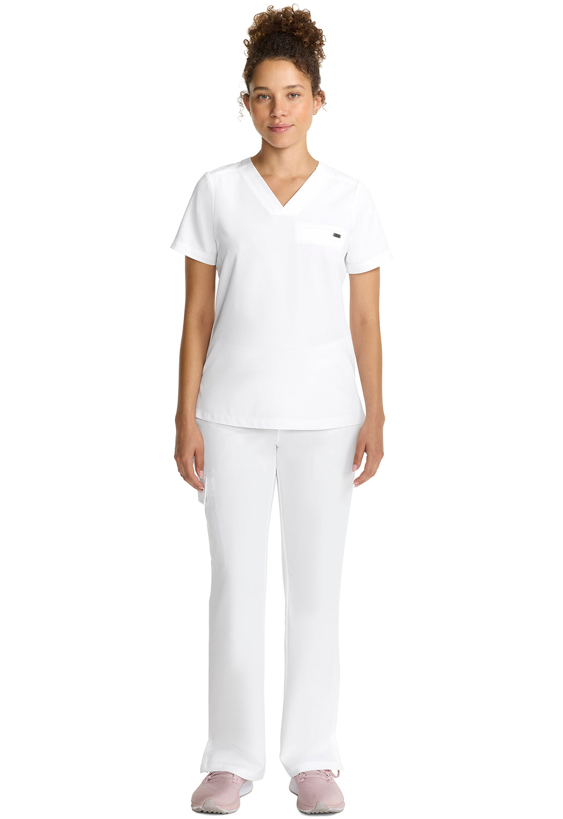 Quest HH755 Women's Tuck-in V-Neck Scrub Top White Gardenia