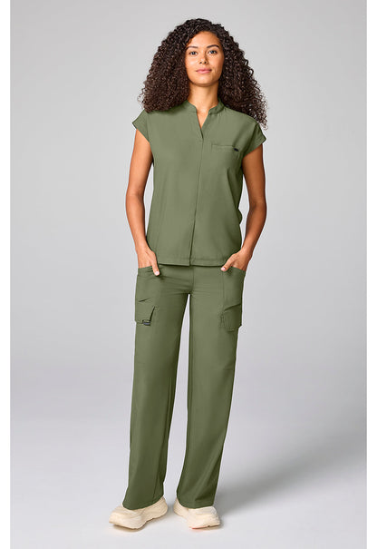 Quest HH757 Women's Mandarin Collar Scrub Top image 2