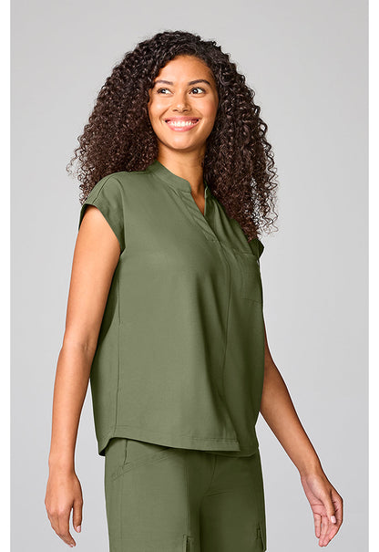 Quest HH757 Women's Mandarin Collar Scrub Top image 5