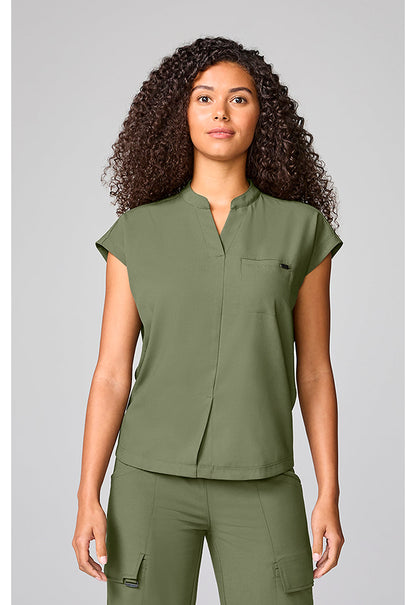Quest HH757 Women's Mandarin Collar Scrub Top image 1