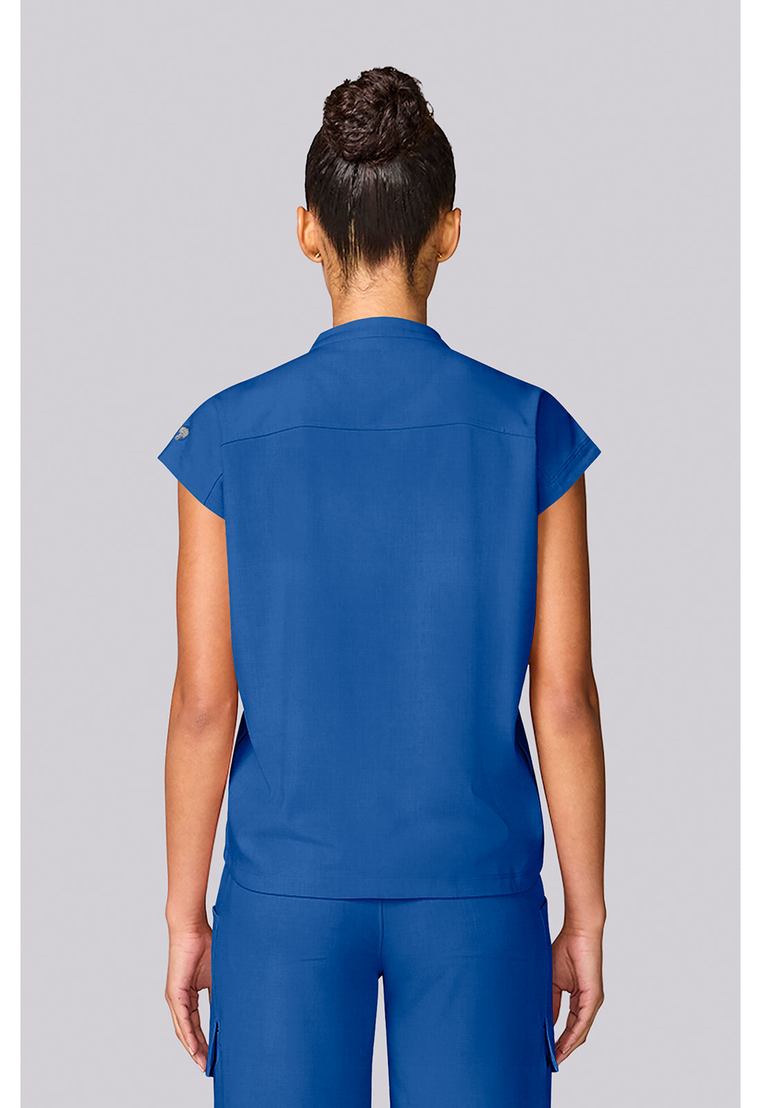 Quest HH757 Women's Mandarin Collar Scrub Top Royal