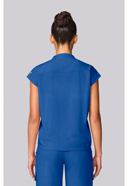 Quest HH757 Women's Mandarin Collar Scrub Top Royal