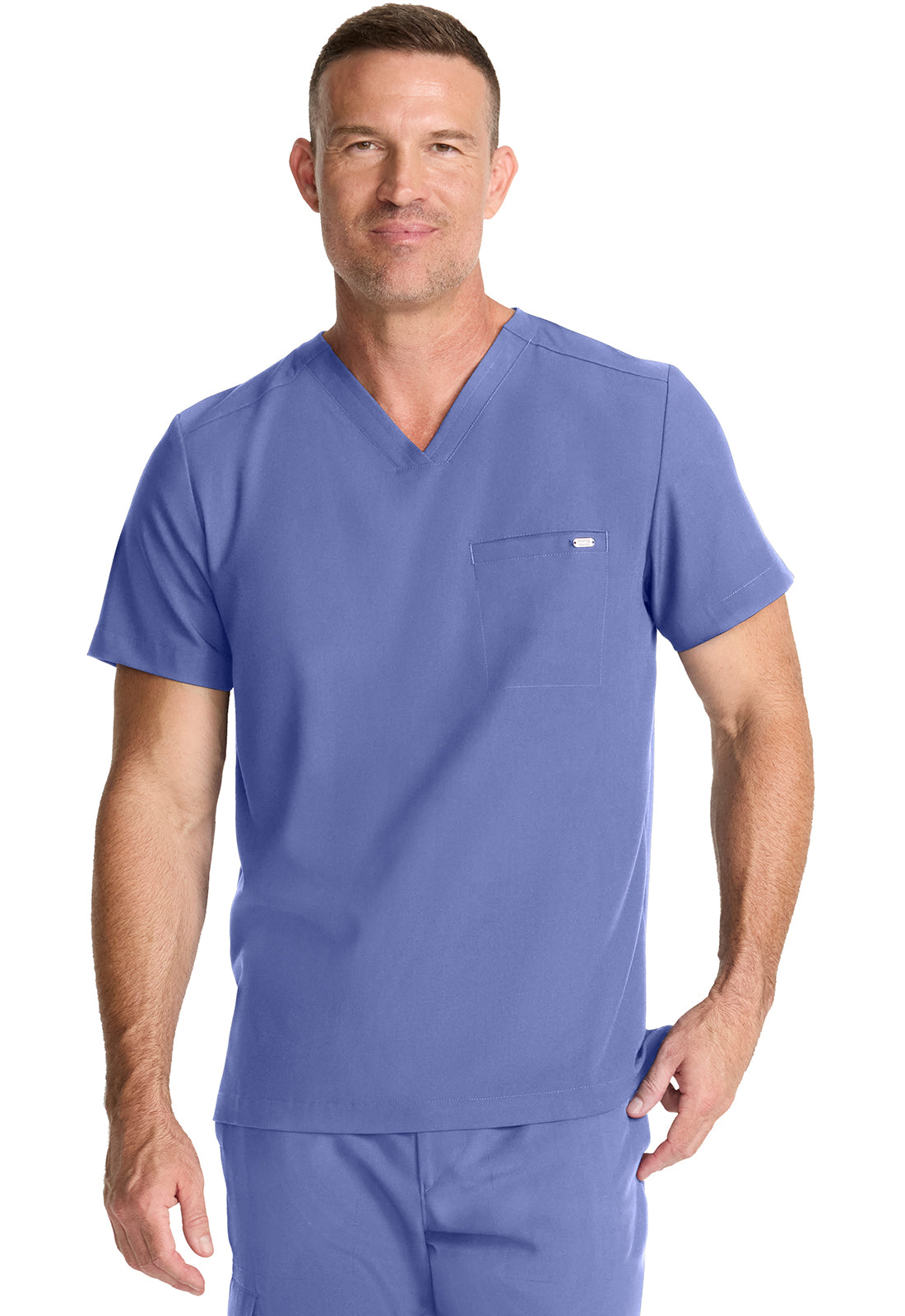 HH Quest HH758 Men's 1-Pocket V-Neck Top Ceil Image
