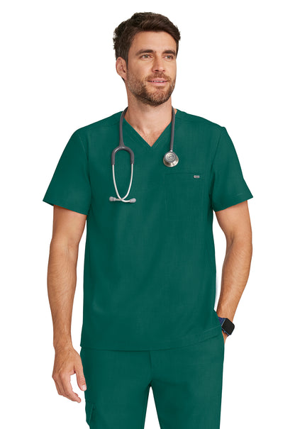 Quest HH758 Men's 1-Pocket V-Neck Scrub Top Hunter