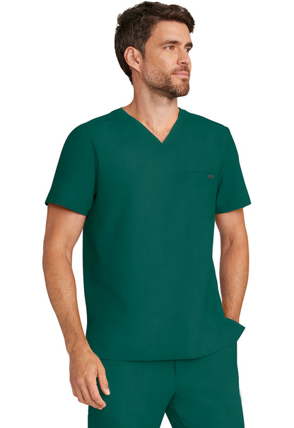Quest HH758 Men's 1-Pocket V-Neck Scrub Top Hunter