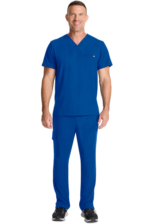 Quest HH758 Men's 1-Pocket V-Neck Scrub Top Royal