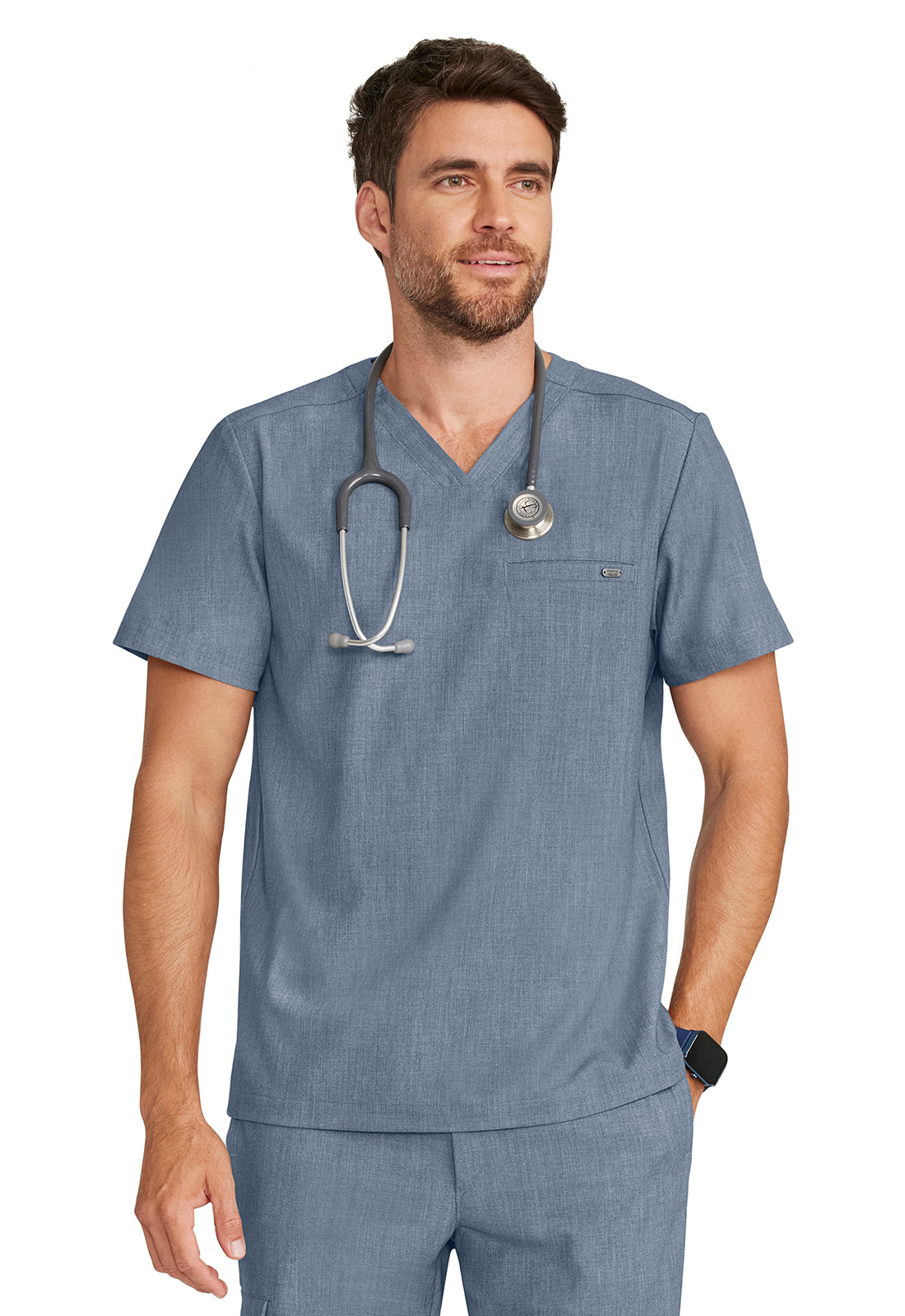 HH Quest HH758 Men's 1-Pocket V-Neck Top Twilight Blue Image