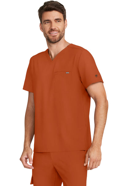 Quest HH758 Men's 1-Pocket V-Neck Scrub Top Warm Sunrise