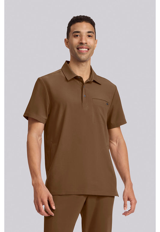 Quest HH759 Men's 3-Pocket Polo Collar Scrub Top image 1