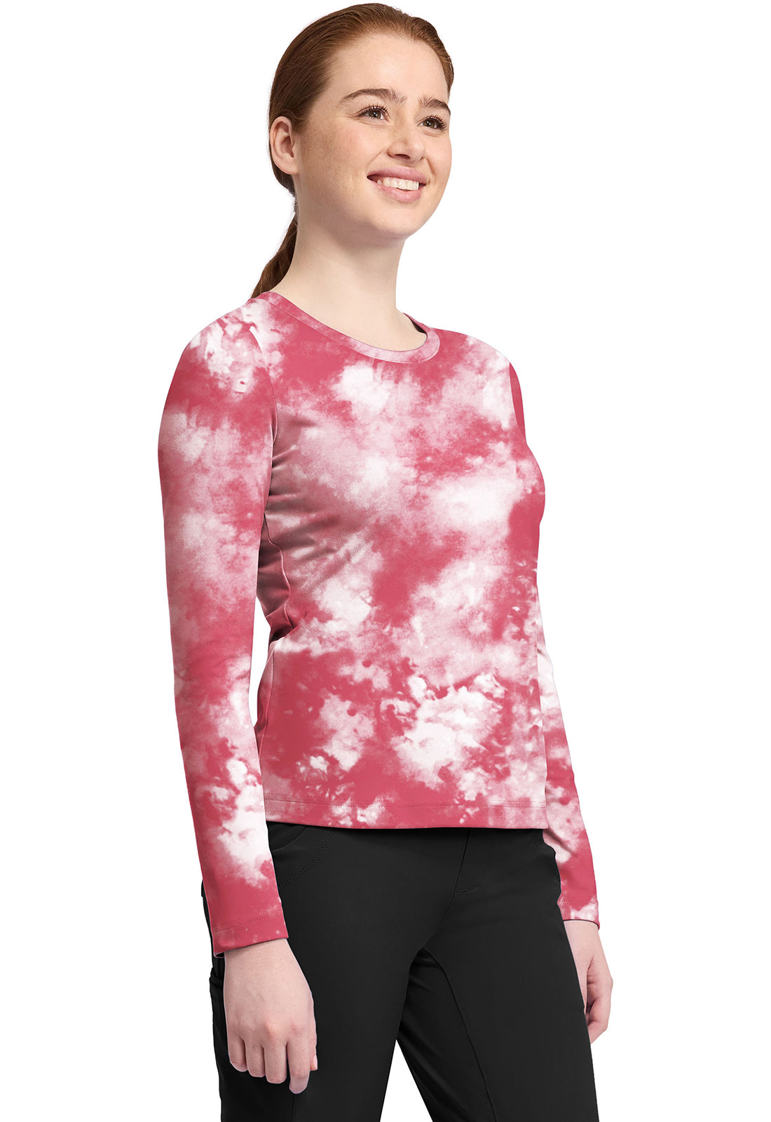 Knits HH816 Women's Melissa Tee Tie Dye French Pink