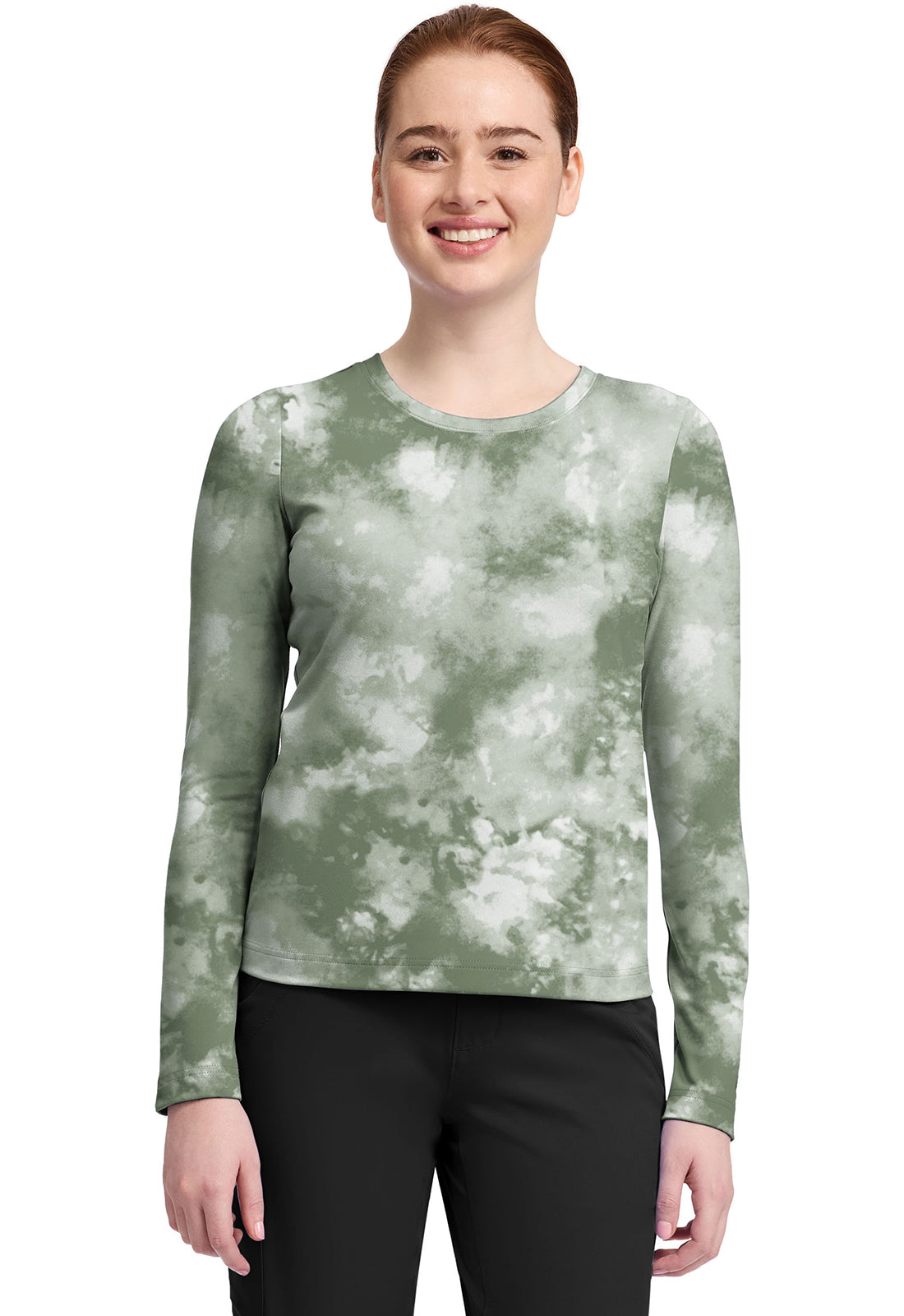 Knits HH816 Women's Melissa Tee Tie Dye Olive