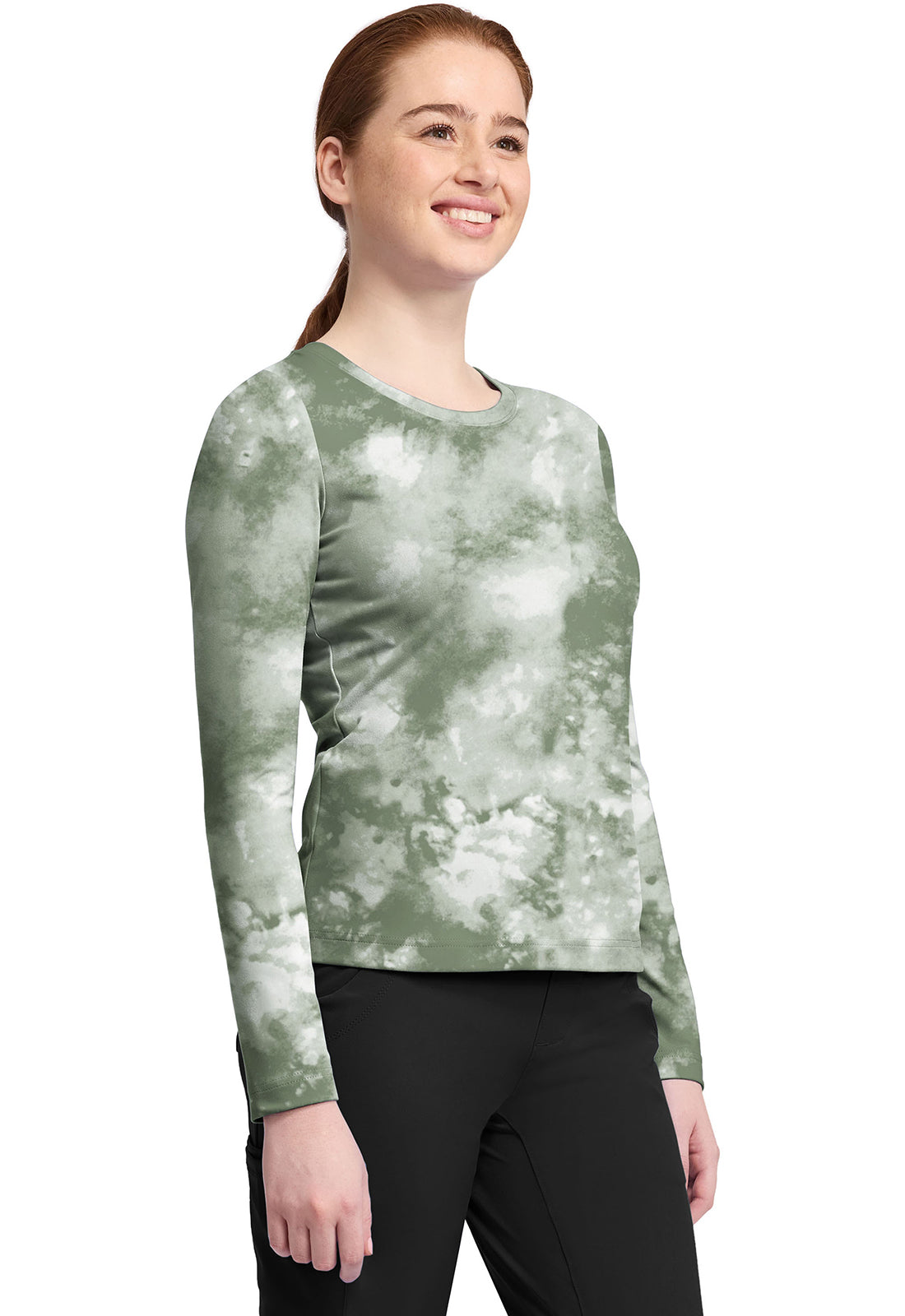 Knits HH816 Women's Melissa Tee Tie Dye Olive
