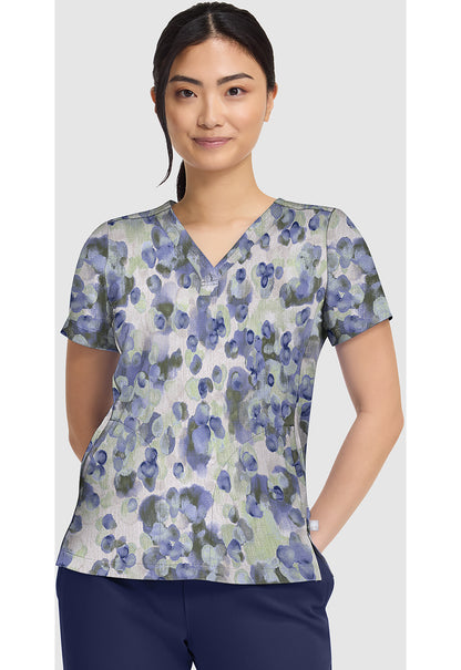 Prints HH906 Women's Briana Print Scrub Top Dappled Dots