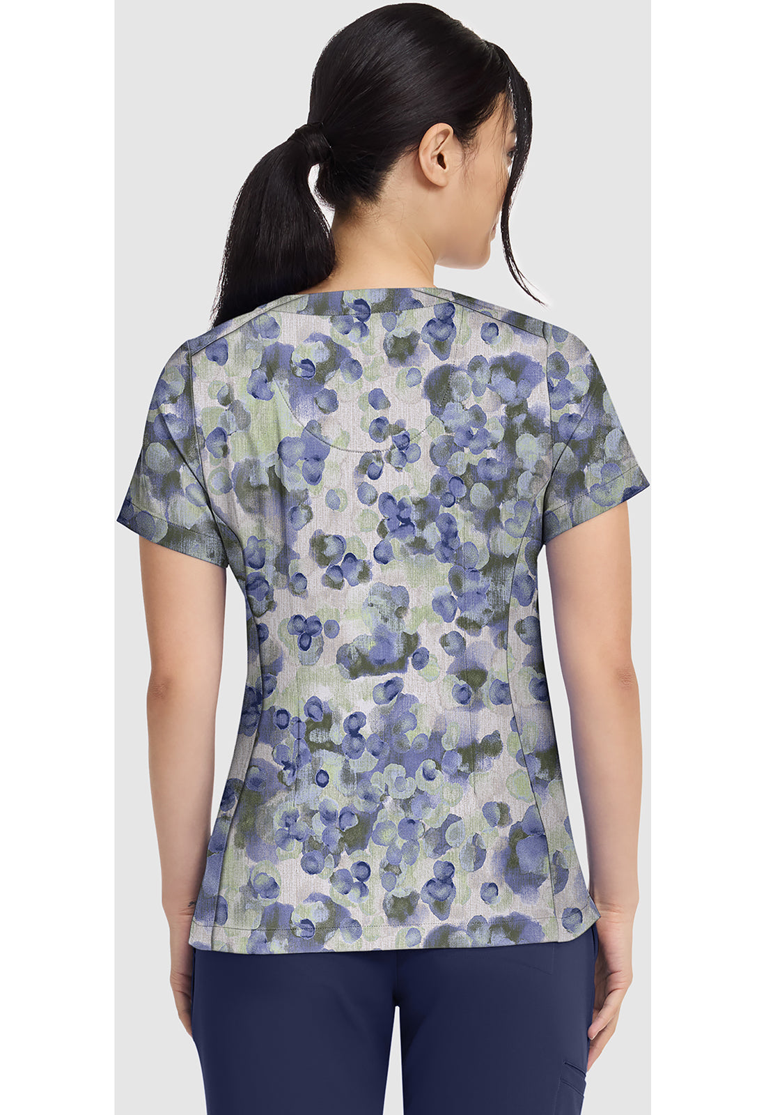Prints HH906 Women's Briana Print Scrub Top Dappled Dots
