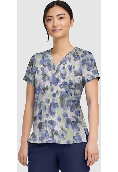 Prints HH906 Women's Briana Print Scrub Top Dappled Dots