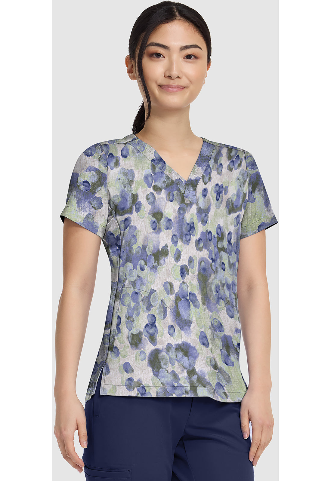 Prints HH906 Women's Briana Print Scrub Top Dappled Dots