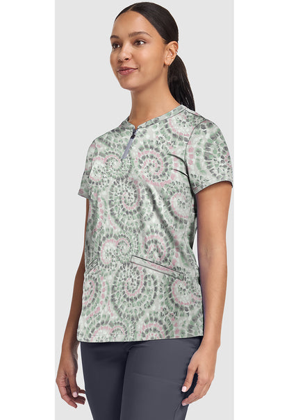 Prints HH907 Women's Ivy Print Scrub Top Spiral Out