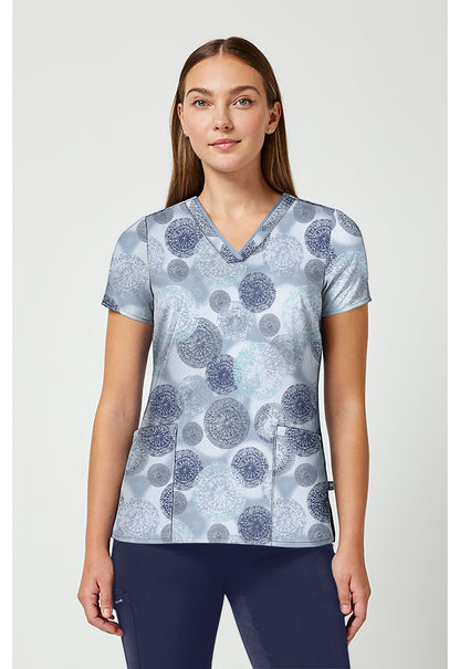 Prints HH910 Women's Amanda Scrub Top Dancing Fireworks