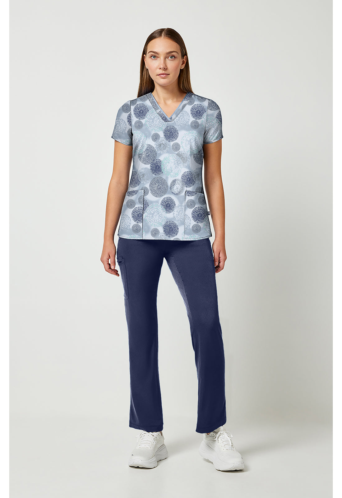 Prints HH910 Women's Amanda Scrub Top Dancing Fireworks