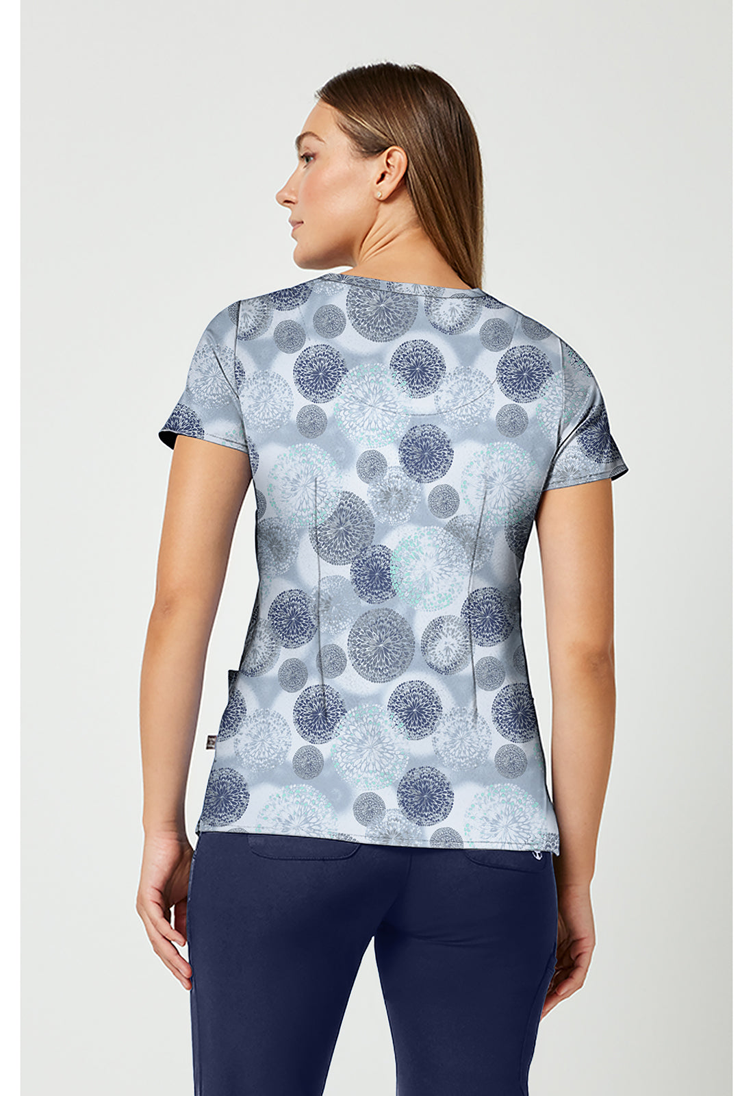 Prints HH910 Women's Amanda Scrub Top Dancing Fireworks