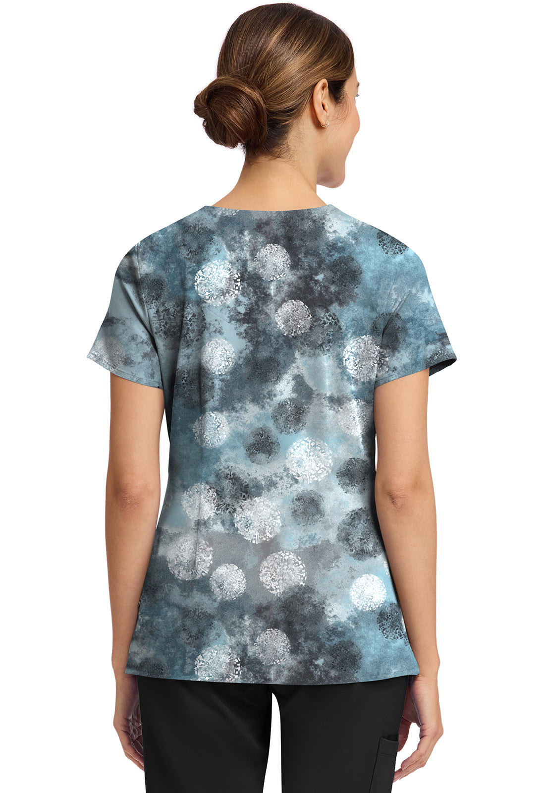 HH Prints HH910 Women's Amanda Scrub Top Moody Dots