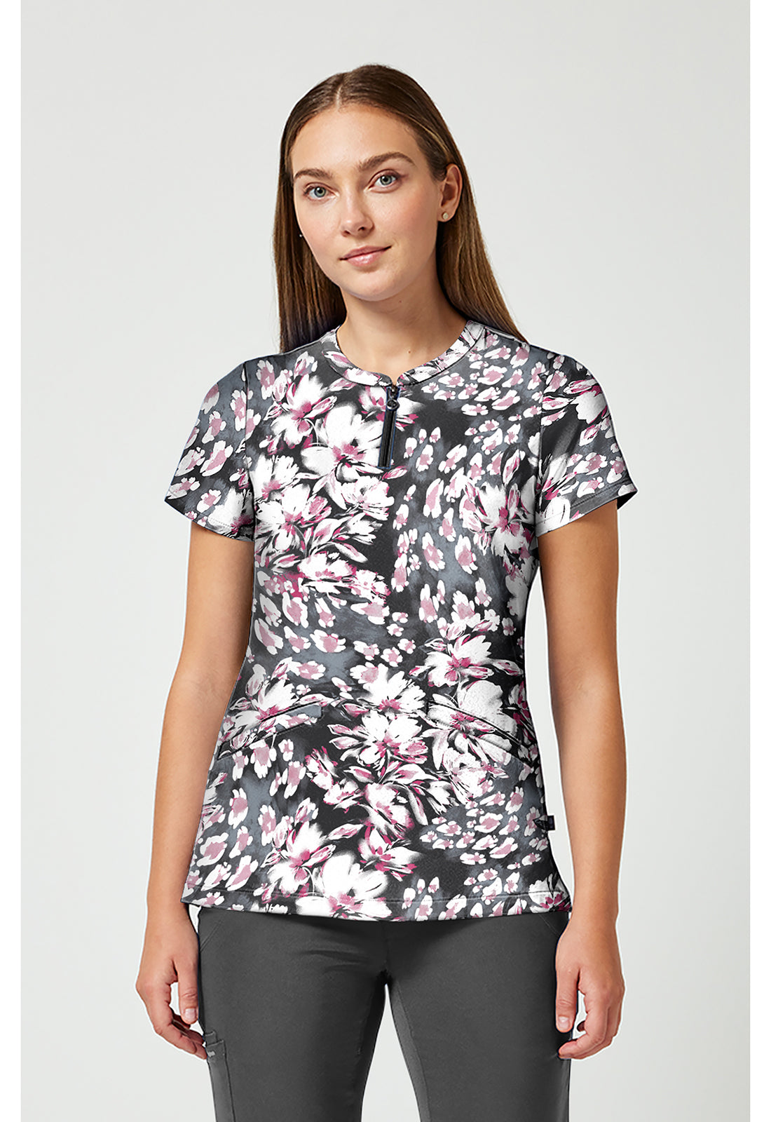 Prints HH911 Women's Ivy Scrub Top Floral Whimsy