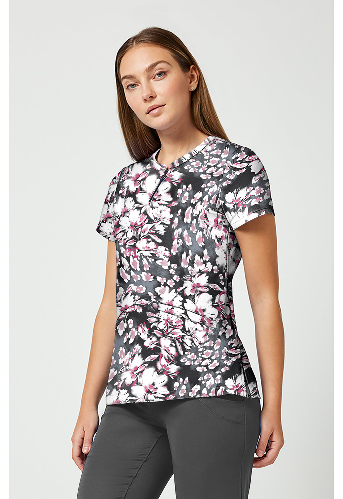 Prints HH911 Women's Ivy Scrub Top Floral Whimsy