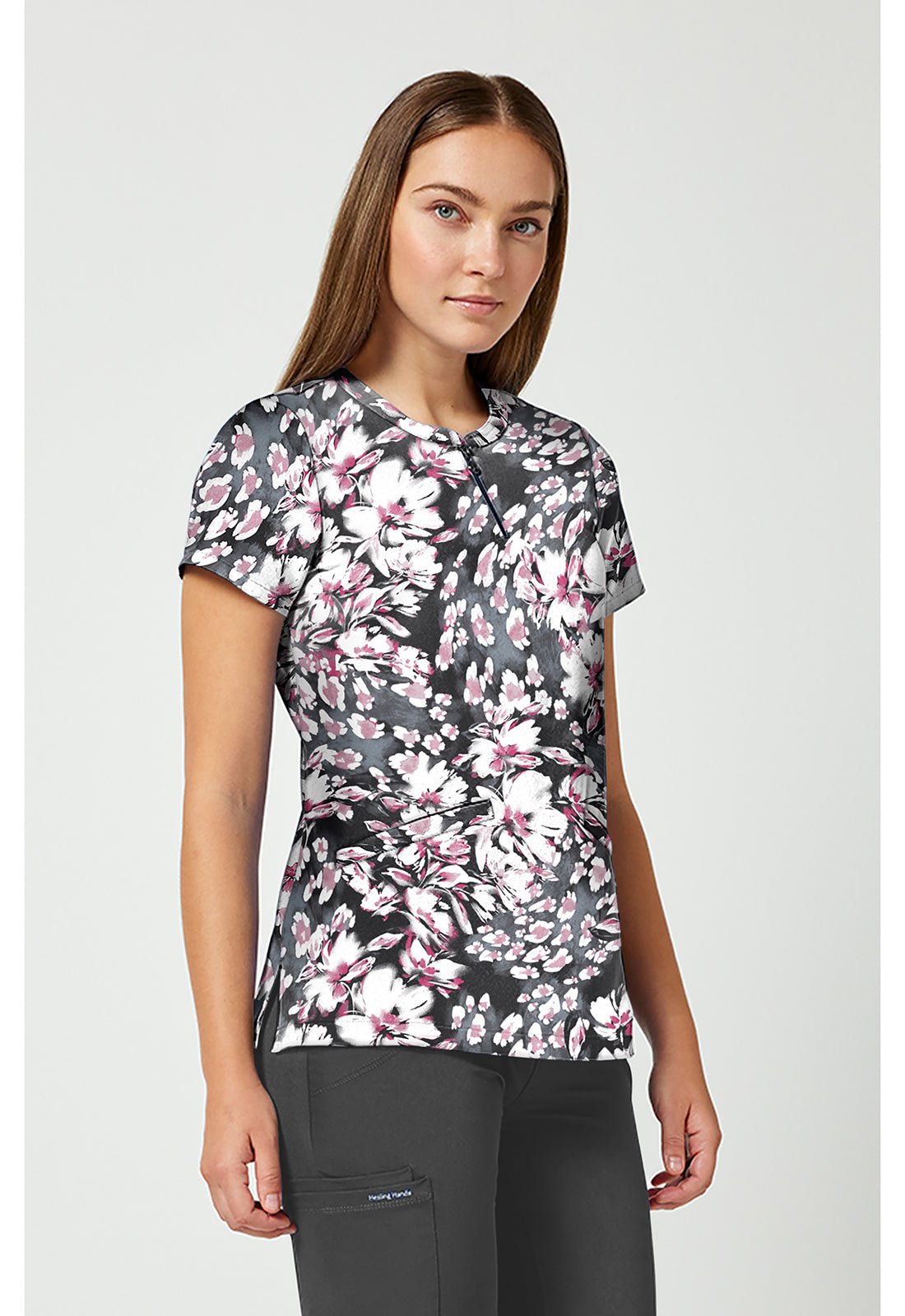 Prints HH911 Women's Ivy Scrub Top Floral Whimsy