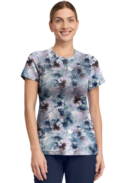 HH Prints HH911 Women's Ivy Scrub Top Underwater Blooms