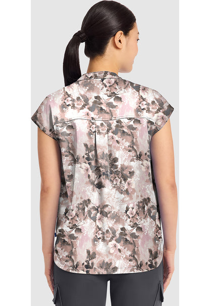 Prints HH912 Women's Journey Scrub Top Faded Fleur