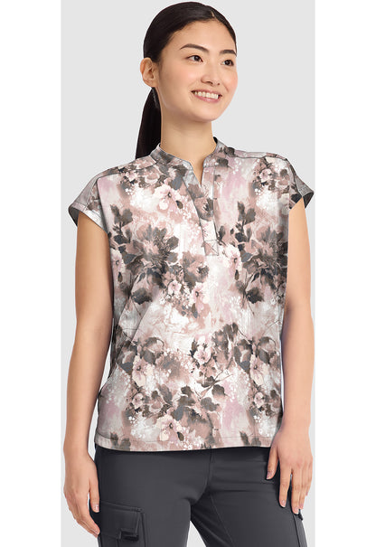 Prints HH912 Women's Journey Scrub Top Faded Fleur