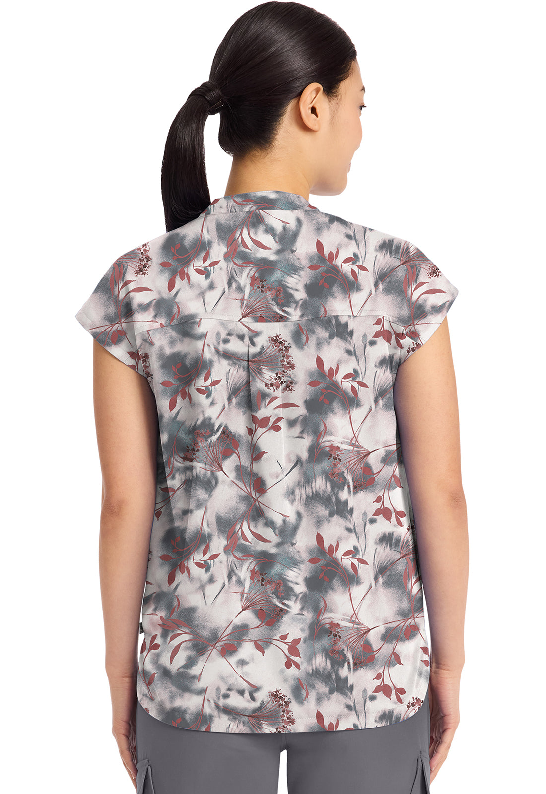 HH Prints HH912 Women's Journey Scrub Top Floating Botanical