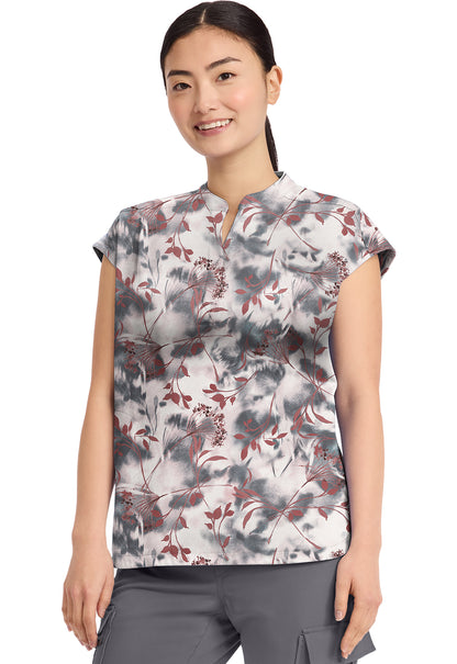 HH Prints HH912 Women's Journey Scrub Top Floating Botanical